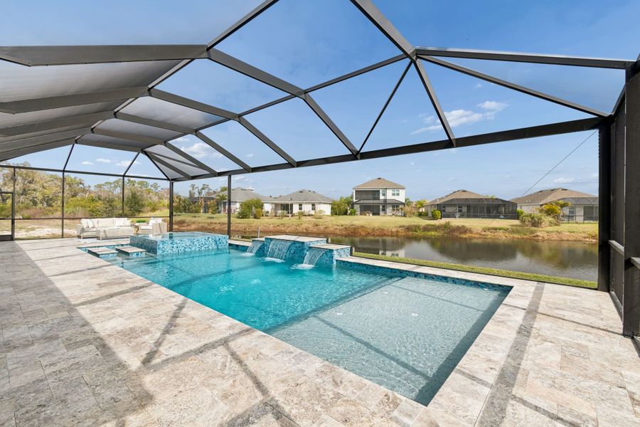 Exterior details and patio area of a home in River Preserve Estates, Parrish (Image 29).