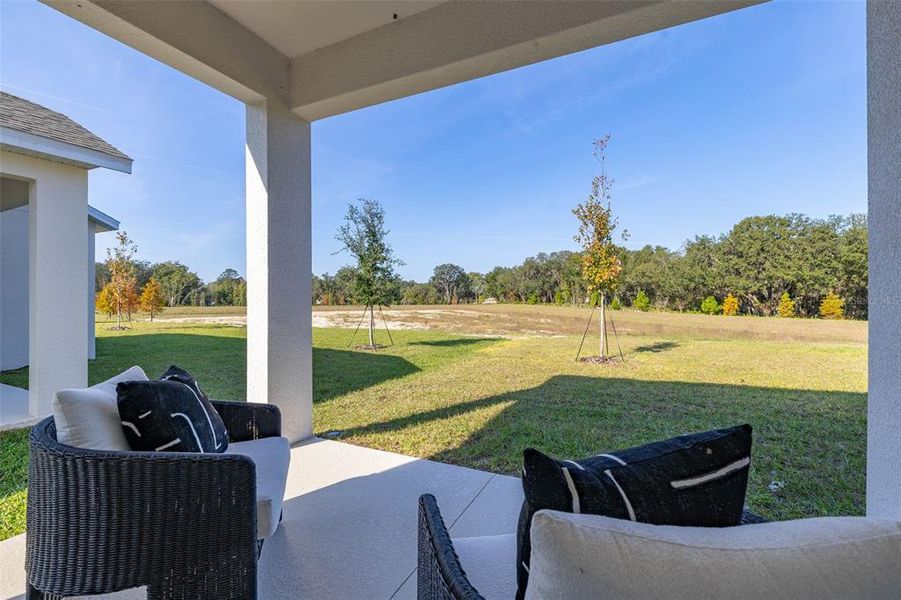 Exterior details and patio area of a home in Reserve at Hammock Oaks, Lady Lake (Image 4). Exterior details and patio area of a home in Reserve at Hammock Oaks, Lady Lake (Image 4).