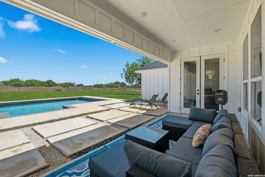 Exterior details and patio area of a home in , Floresville (Image 21).