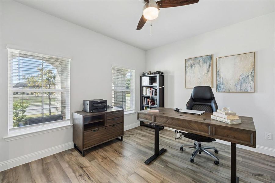 Furnished interior view inside a new home in Prestige Collection at Overland Grove, Forney (Image 28). Furnished interior view inside a new home in Prestige Collection at Overland Grove, Forney (Image 28).