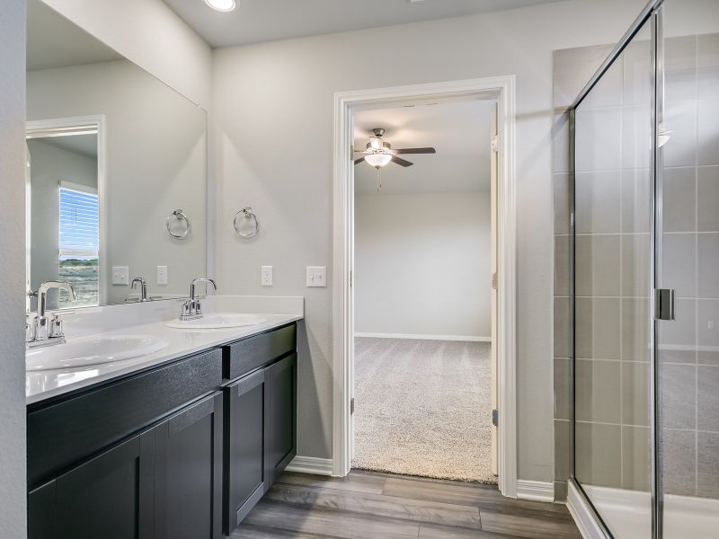 Furnished interior view inside a new home in Butler Farms - Americana Collection, Liberty Hill (Image 4).