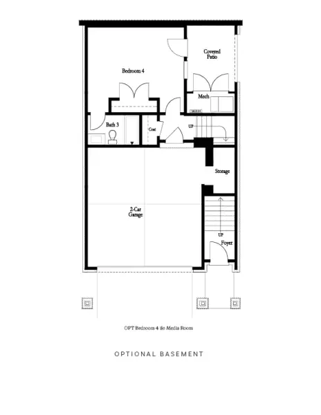 Optional Basement w. Bedroom
