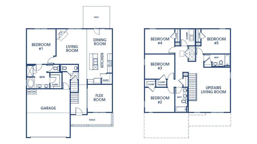 2D floor plan layout of this home in Twin Lakes, Hoschton, GA (Image 3).