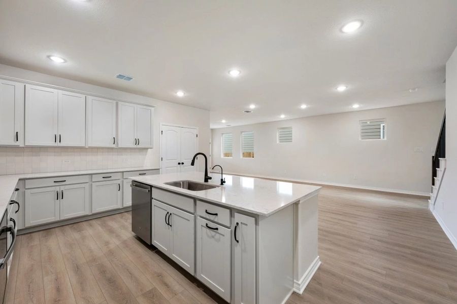 Furnished interior view inside a new home in Lariat, Liberty Hill (Image 7).