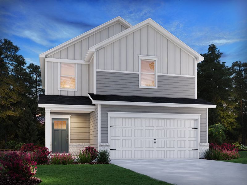 Representative exterior photo of a completed home built from the Finley by Meritage Homes in Avalon - Reserve Series, Conyers, GA (Image 13).