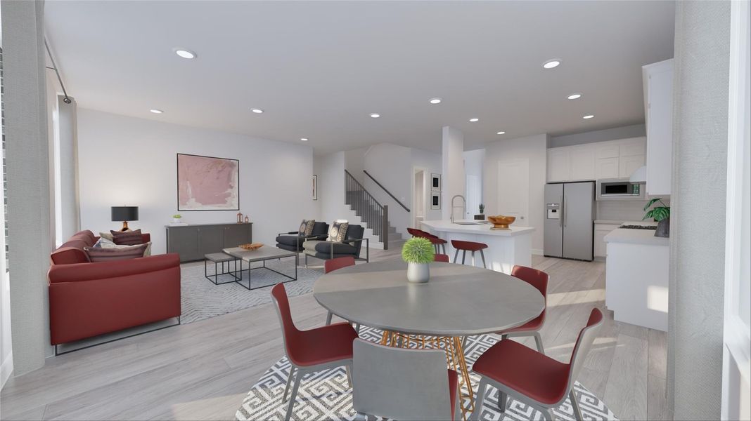Furnished interior view inside a new home in The Highlands, Porter (Image 22).