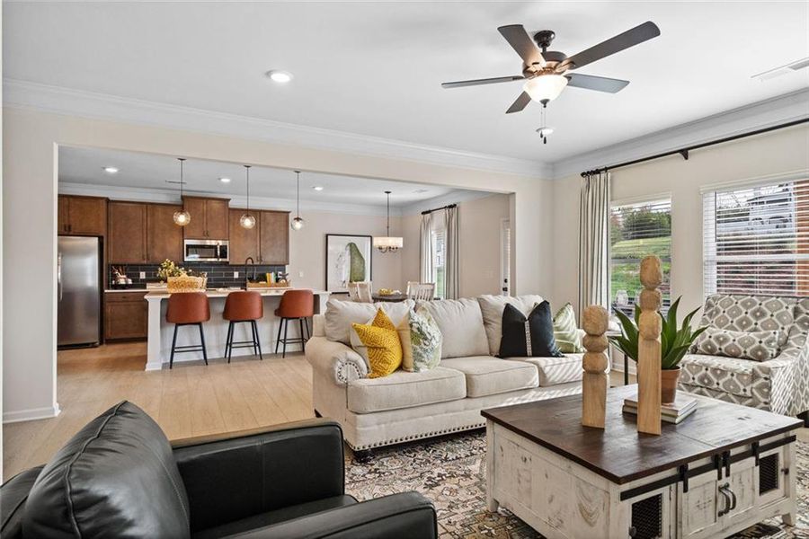 Furnished interior view inside a new home in Glen at Cave Springs, Douglasville (Image 3).