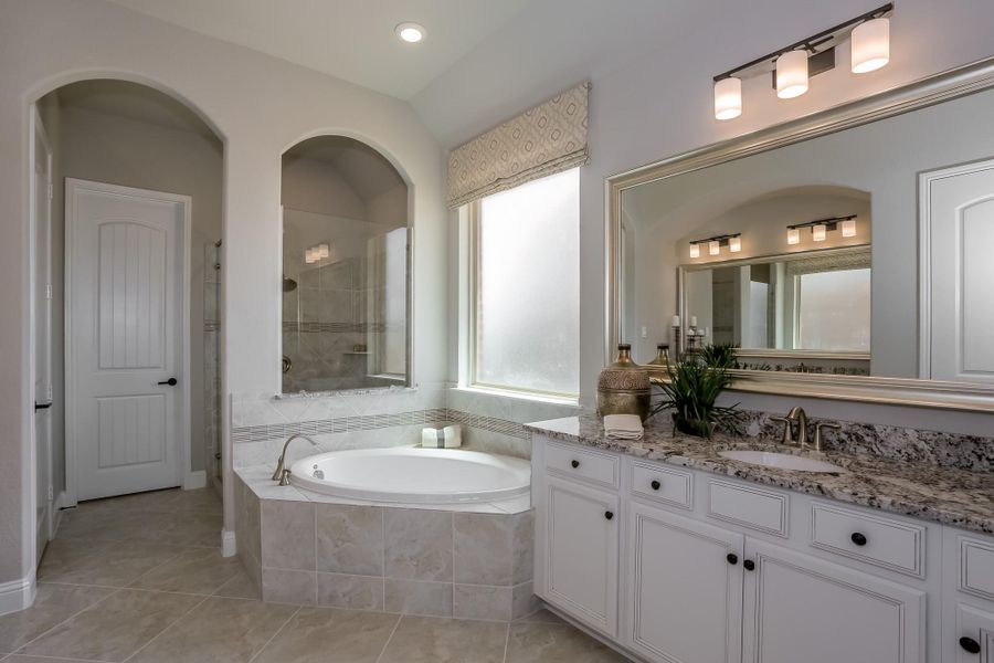 Furnished interior view inside a new home in Valencia: Hilltop Collection, Manvel (Image 31).