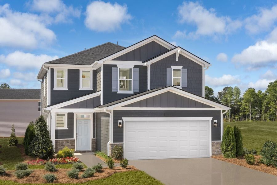 Representative exterior photo of a completed home built from the Plan 1808 Modeled by KB Home in Bellina, York, SC (Image 14).