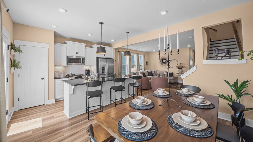 Furnished interior view inside a new home in Gresham Station, Simpsonville (Image 4). Furnished interior view inside a new home in Gresham Station, Simpsonville (Image 4).