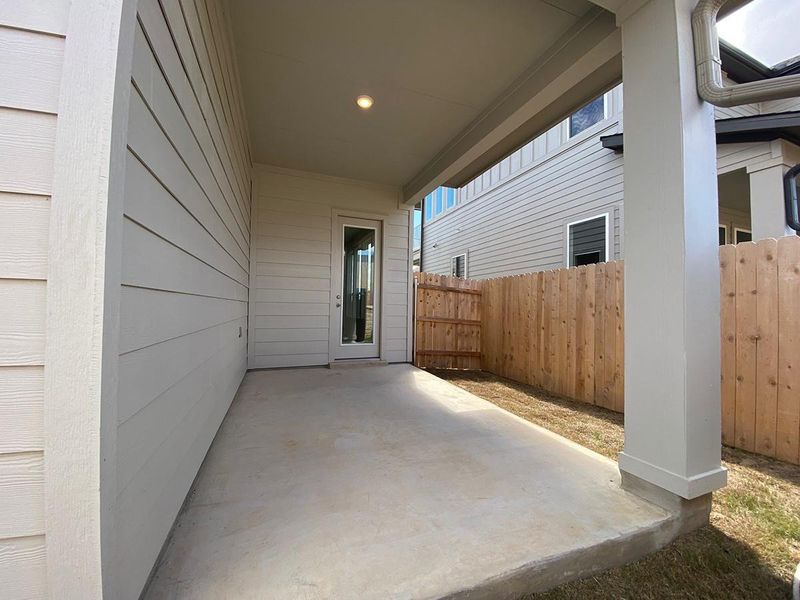 Covered back patio