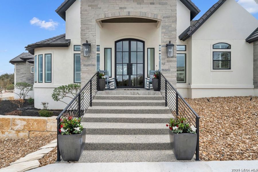 Exterior details and patio area of a home in , New Braunfels (Image 29).