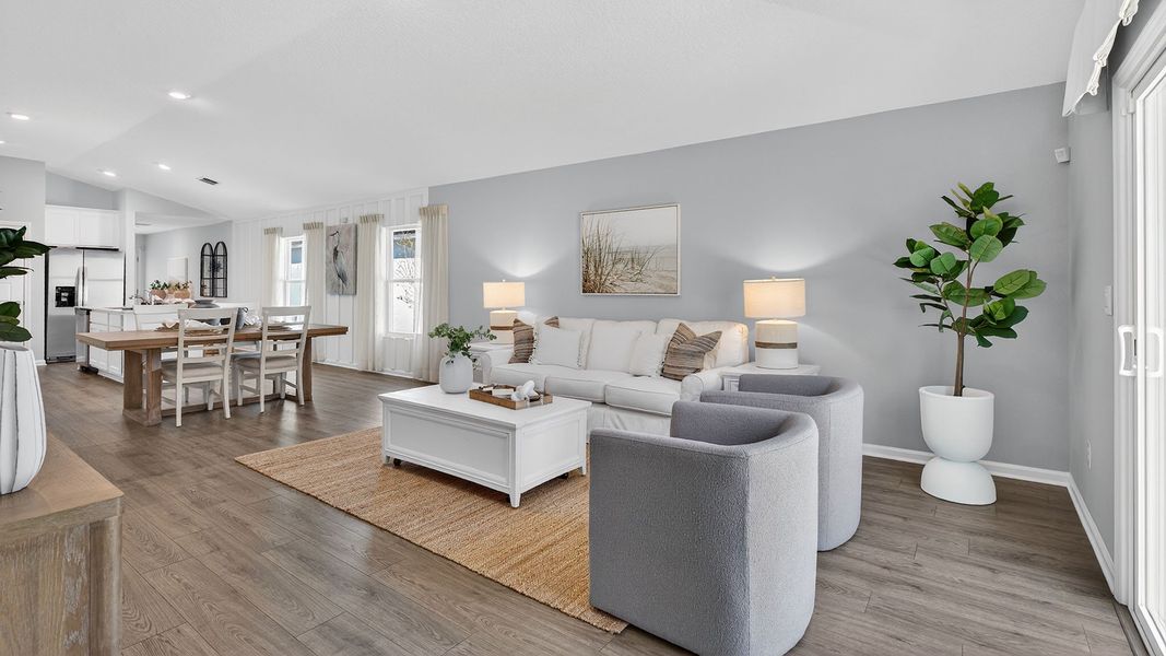 Representative furnished interior of a home built from the Berkeley by D.R. Horton in Grand Reserve, Bunnell (Image 14).