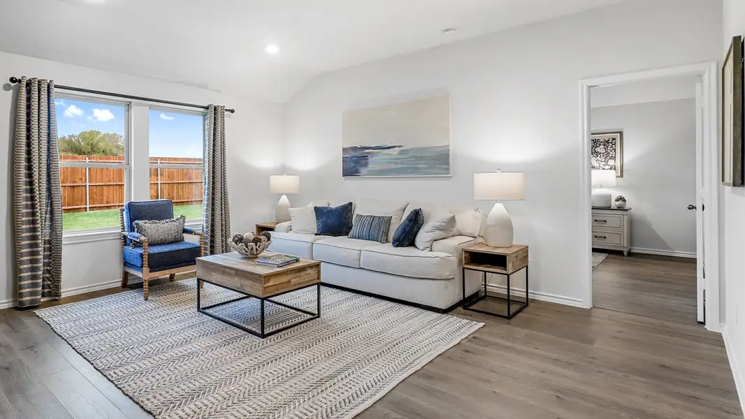 Furnished interior view inside a new home in Stonewyck Farms, Ennis (Image 4). Furnished interior view inside a new home in Stonewyck Farms, Ennis (Image 4).