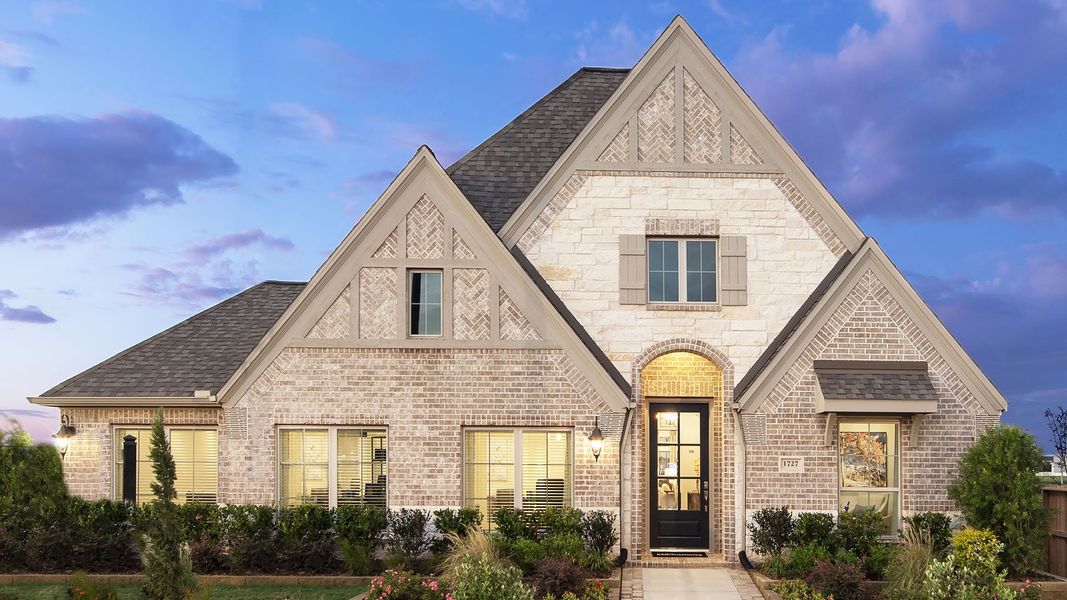 Front exterior of a new home in Candela, Richmond, TX, highlighting curb appeal (Image 30).