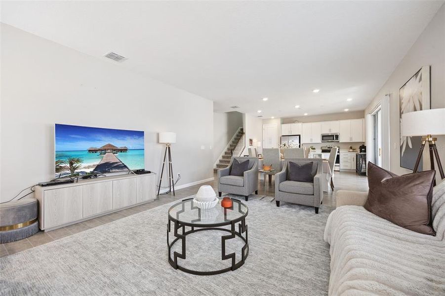 Furnished interior view inside a new home in Seasons at The Grove, Mascotte (Image 27).