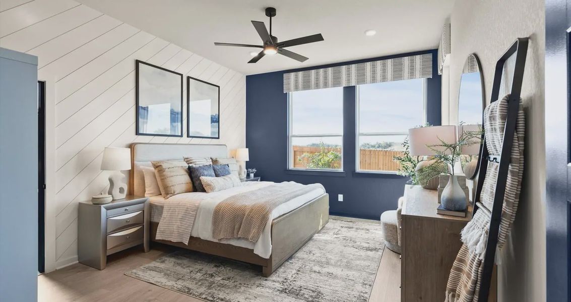 Furnished interior view inside a new home in Stream Waters, Buda (Image 12).