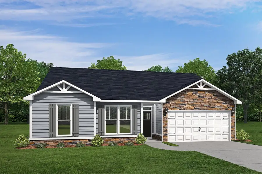 Front exterior of a new home in , Edgefield, SC, highlighting curb appeal (Image 1).