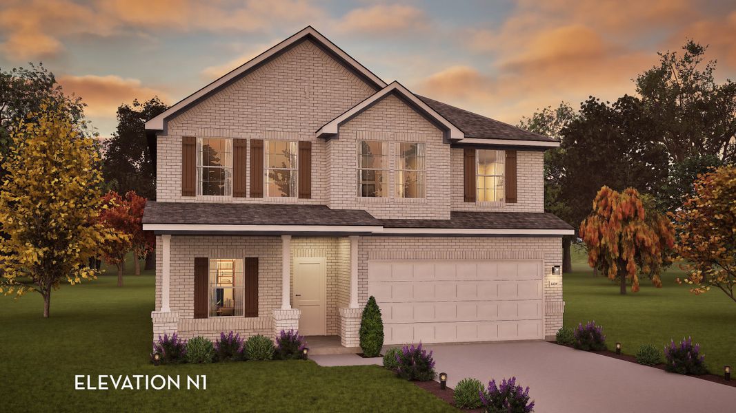 Representative exterior photo of a completed home built from the Rio Grande by CastleRock Communities in Saddlebrook Estates, Waxahachie, TX (Image 20). Representative exterior photo of a completed home built from the Rio Grande by CastleRock Communities in Saddlebrook Estates, Waxahachie, TX (Image 20).