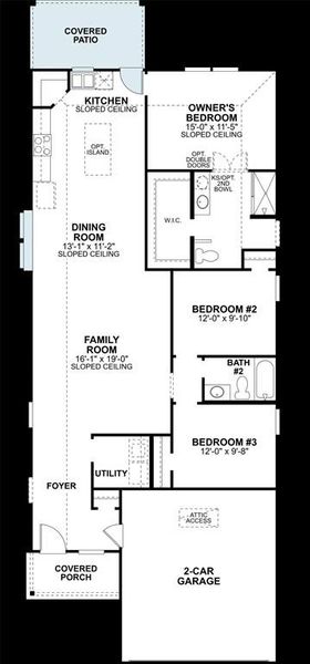 2D floor plan layout of this home in Meadow Park, Ponder, TX (Image 5).