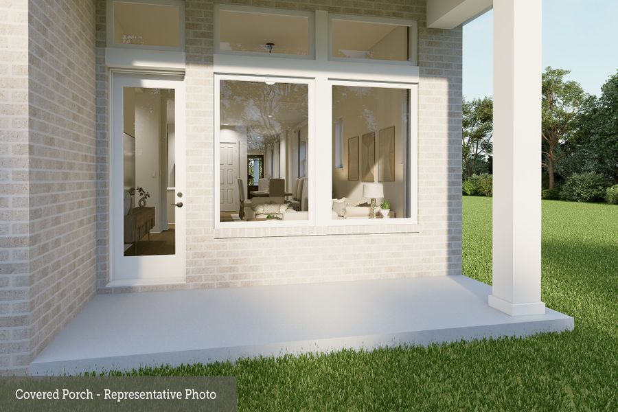 Representative exterior details of a home built from the The Cleveland by David Weekley Homes in Prairieland Village 40' Homesites, Cypress (Image 4).