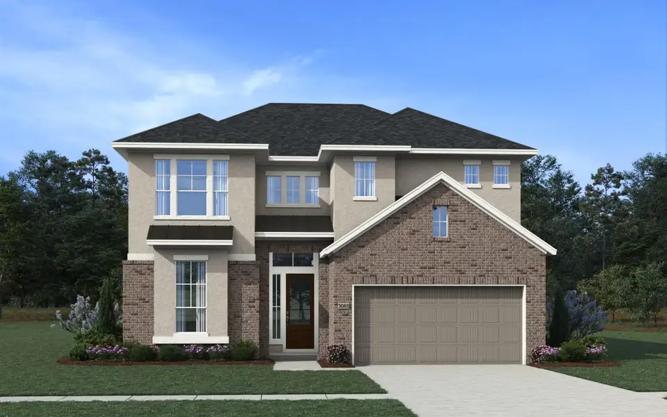 Representative exterior photo of a completed home built from the Arcadia – 50′ Lot by Chesmar Homes in Elyson, Katy, TX (Image 5). Representative exterior photo of a completed home built from the Arcadia – 50′ Lot by Chesmar Homes in Elyson, Katy, TX (Image 5).