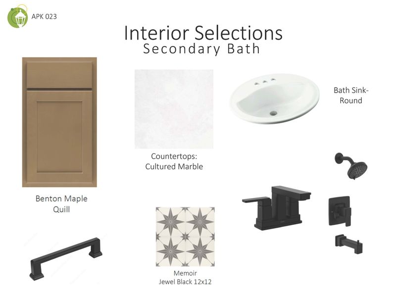 Secondary Bath Tile and Fixture Selections for The Ingram Townhome
