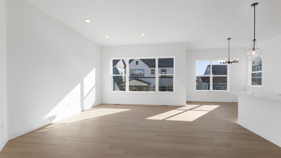 Furnished interior view inside a new home in Dillon Pointe - Journey, Broomfield (Image 11).