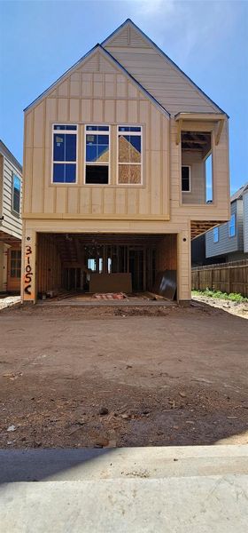 In-progress construction of a new home in Jensen Villas, Houston, TX (Image 30).