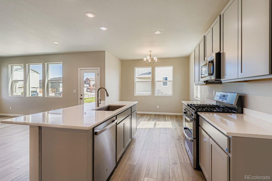 Furnished interior view inside a new home in Buffalo Highlands – Commerce City, Commerce City (Image 3). Furnished interior view inside a new home in Buffalo Highlands – Commerce City, Commerce City (Image 3).