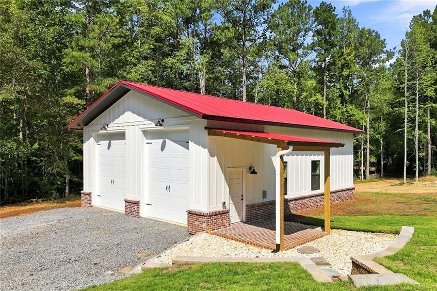 Exterior details and patio area of a home in , Canton (Image 40).