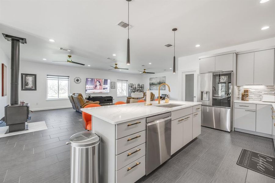Furnished interior view inside a new home in , Early (Image 9).