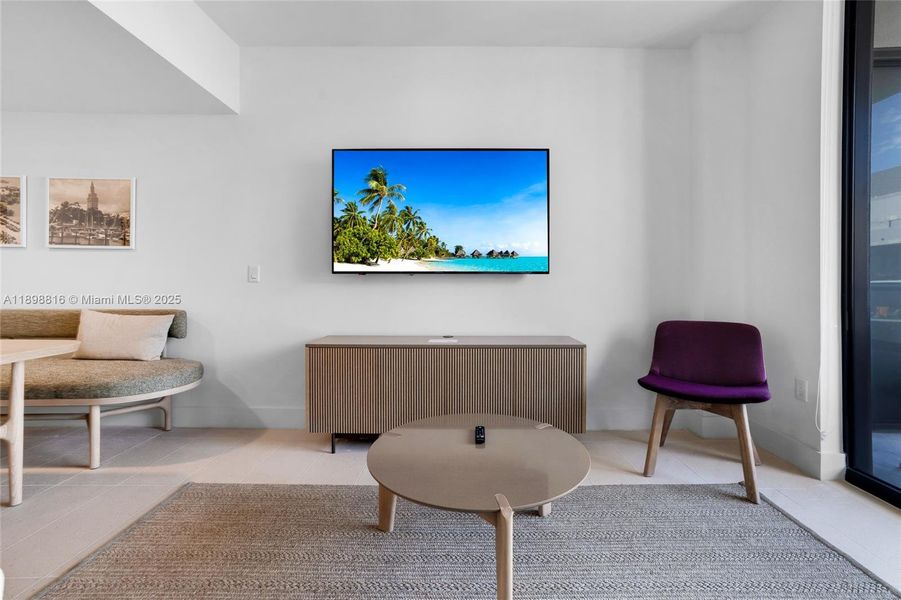 Furnished interior view inside a new home in , Miami (Image 18). Furnished interior view inside a new home in , Miami (Image 18).