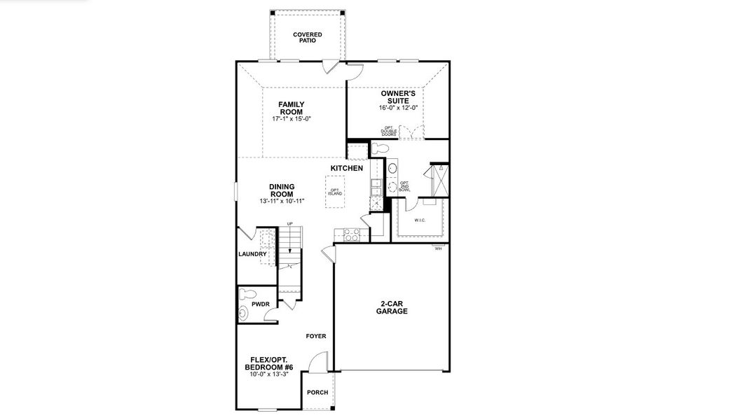 2D floor plan layout for the Armstrong by M/I Homes in Hallimore Ranch, Rosenberg, TX (Image 5).