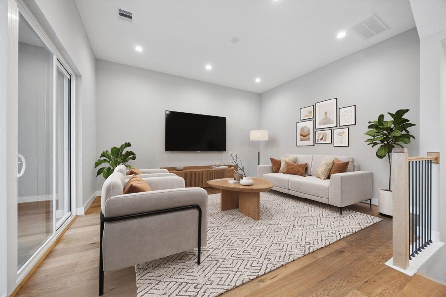 Furnished interior view inside a new home in , Houston (Image 17).