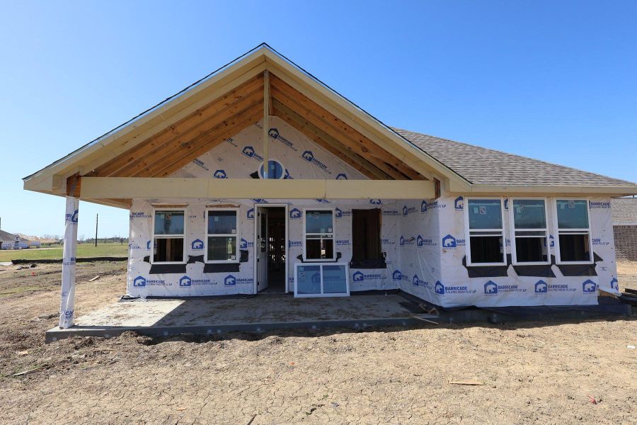 Backyard with covered patio - still under construction!