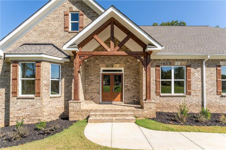 Front exterior of a new home in , Suwanee, GA, highlighting curb appeal (Image 26).