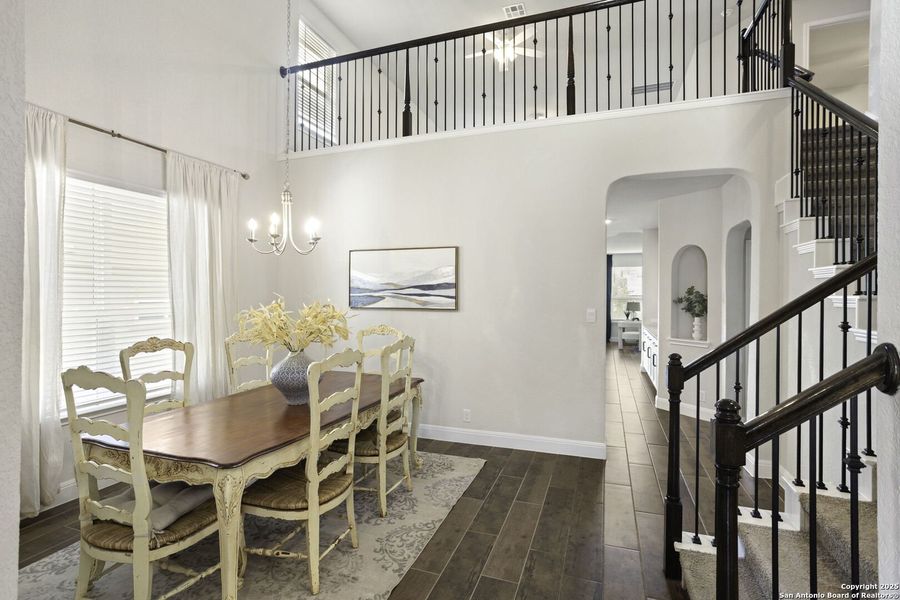 Furnished interior view inside a new home in Canyon View, San Antonio (Image 8). Furnished interior view inside a new home in Canyon View, San Antonio (Image 8).