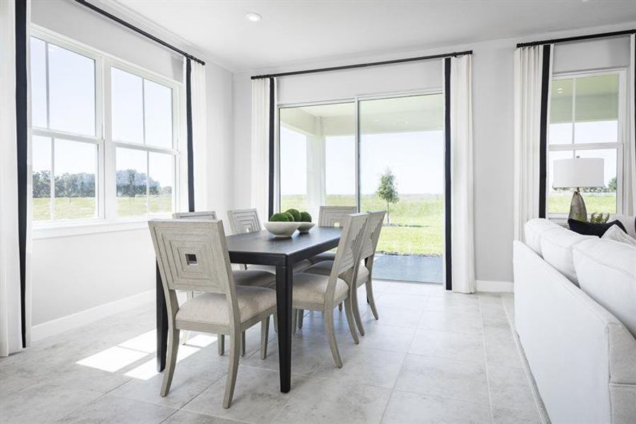 Representative furnished interior of a home built from the Serena by Ryan Homes in Cedar Landings, Leesburg (Image 5).
