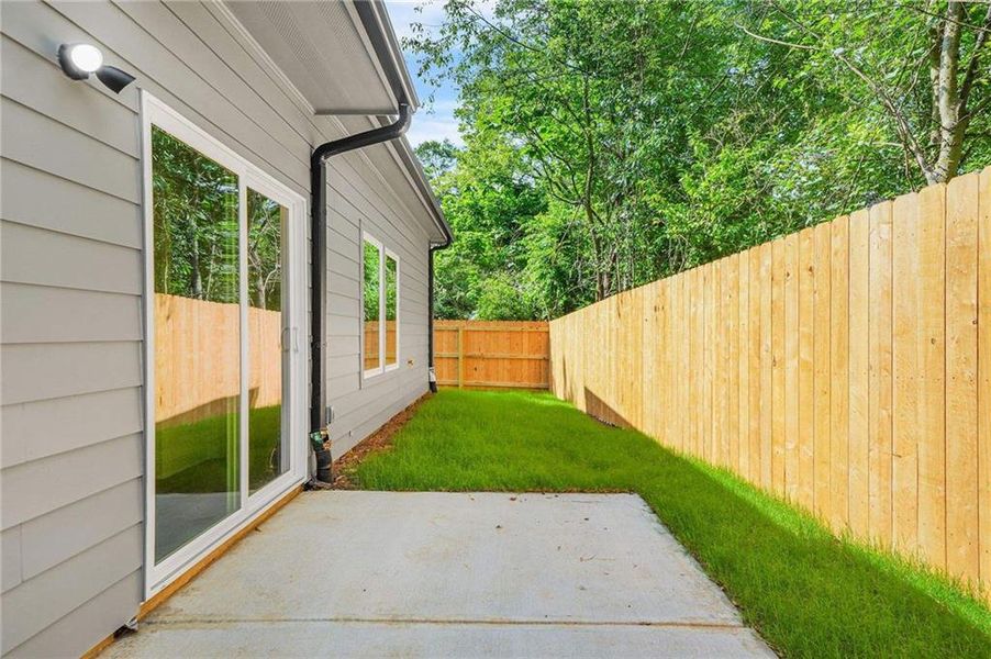 Exterior details and patio area of a home in , Atlanta (Image 3). Exterior details and patio area of a home in , Atlanta (Image 3).