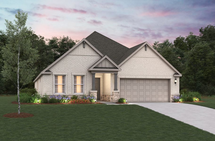 Representative exterior photo of a completed home built from the Magnolia by Beazer Homes in Whitewing Trails: Meadows 50', Princeton, TX (Image 1). Representative exterior photo of a completed home built from the Magnolia by Beazer Homes in Whitewing Trails: Meadows 50', Princeton, TX (Image 1).