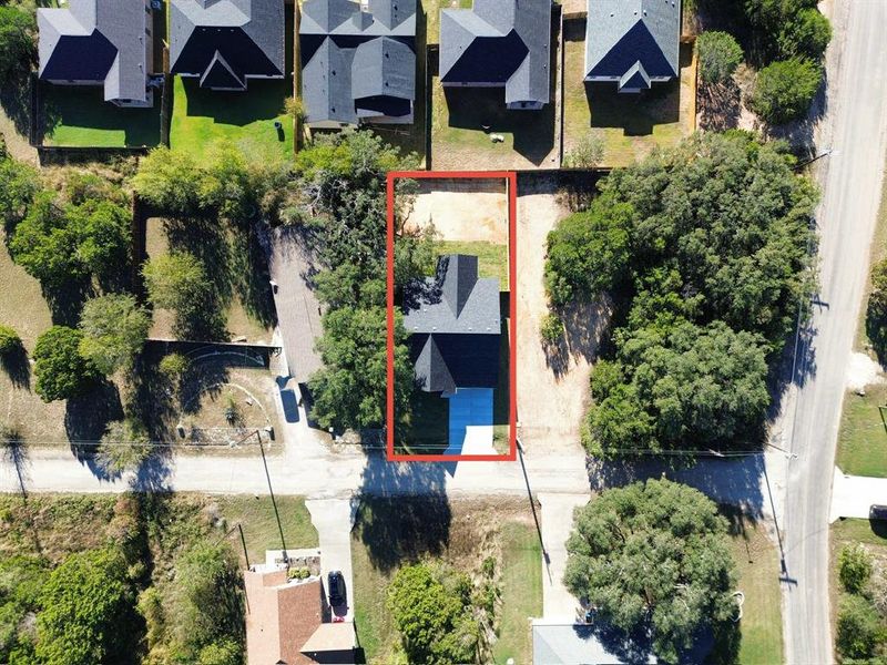 Birds eye view of property