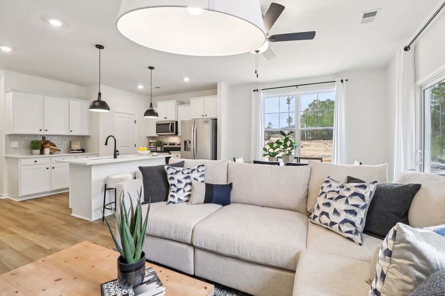 Furnished interior view inside a new home in Victorywoods Village Townhomes, Columbia (Image 7). Furnished interior view inside a new home in Victorywoods Village Townhomes, Columbia (Image 7).