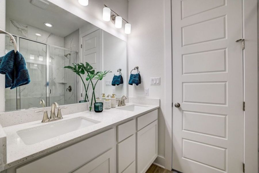 Representative furnished interior of a home built from the Pecos by Pacesetter Homes in Avery Centre, Round Rock (Image 38).