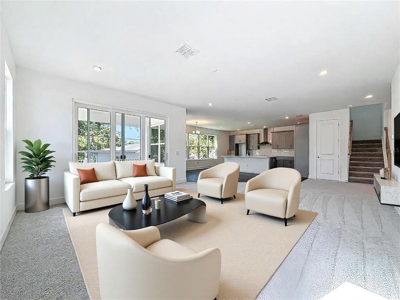 Furnished interior view inside a new home in , Tampa (Image 17). Furnished interior view inside a new home in , Tampa (Image 17).