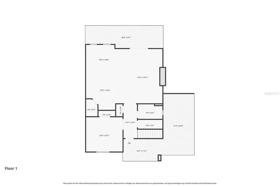 2D floor plan layout of this home in Clearfield Crossings, Tampa, FL (Image 7).
