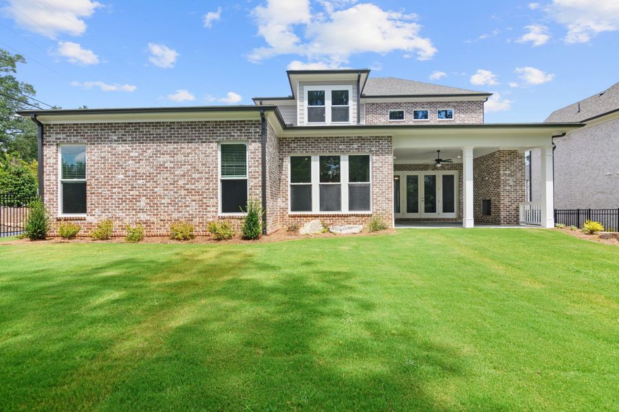 Representative exterior details of a home built from the The Danville by The Providence Group in Bellwyn, Alpharetta (Image 32).