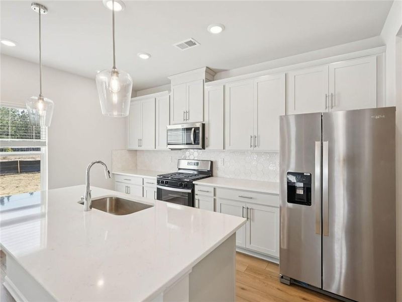 Furnished interior view inside a new home in Creekside at Oxford Park, Fairburn (Image 9). Furnished interior view inside a new home in Creekside at Oxford Park, Fairburn (Image 9).