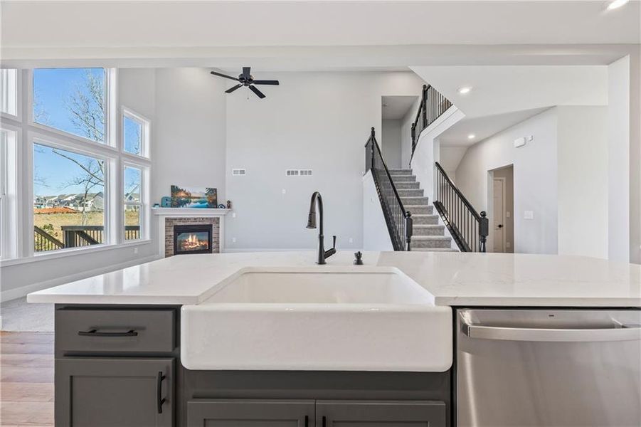 Furnished interior view inside a new home in , Hoschton (Image 17).