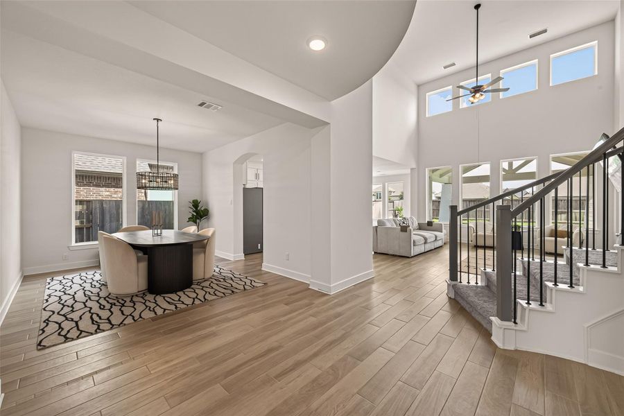 The formal dining room is ideal for hosting family dinners and special occasions. The formal dining room is ideal for hosting family dinners and special occasions.
